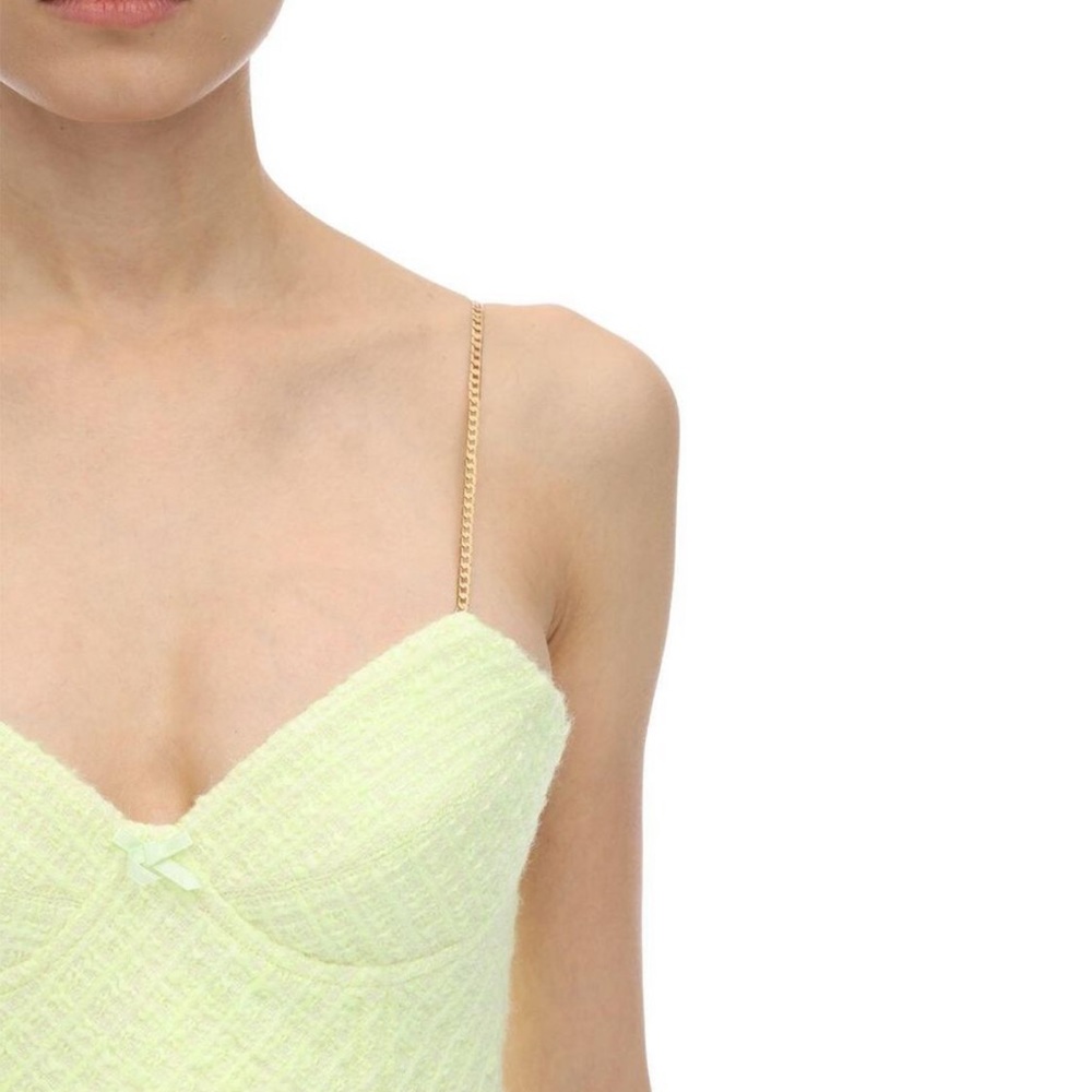 Alexander Wang Cropped Chain-trimmed Bustier Top